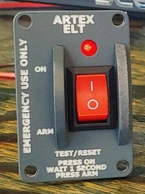 Flight Simulator ELT Switch & Plate | Red LED | Plug and Play Panel